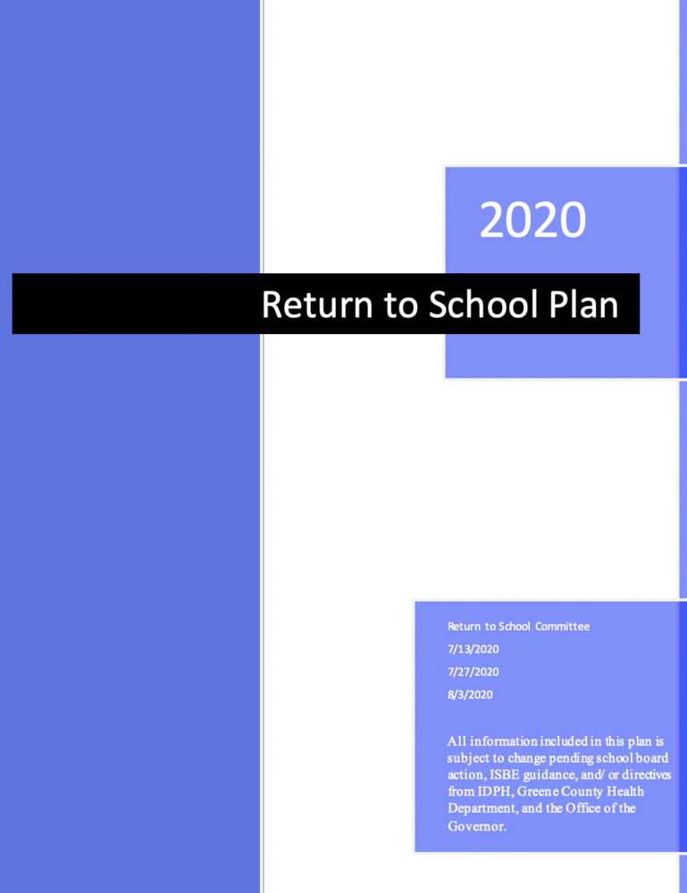 2020 Return to School Plan