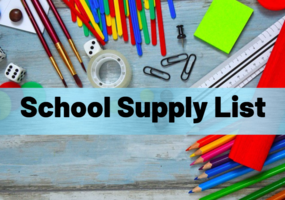 School Supply List 2021-2022