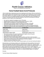 North Greene Home Football Protocols