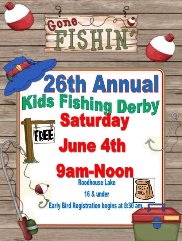 26th Annual Kids Fishing Derby flyer