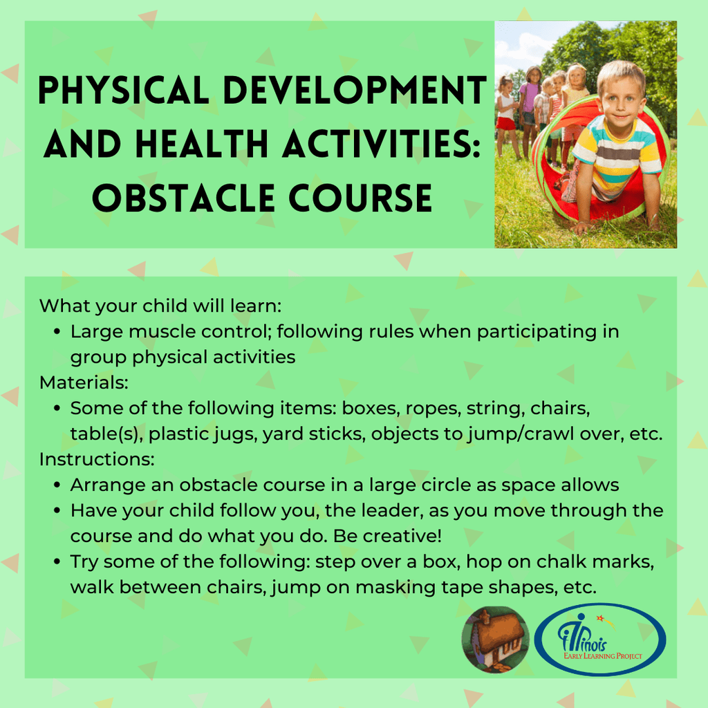 Obstacle Course Tip Sheet from Illinois Early Learning Project