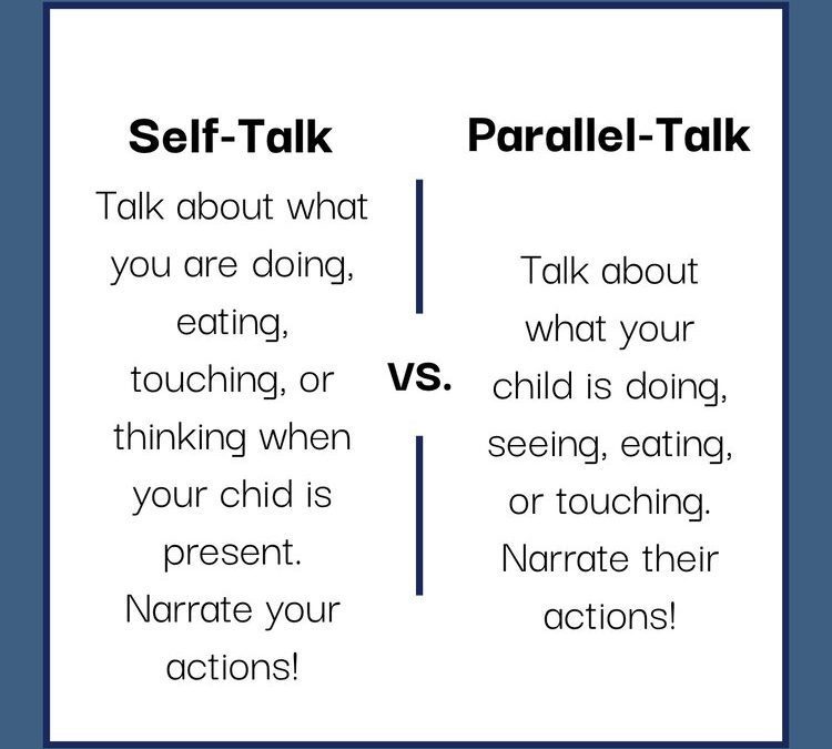 definitions of self talk versus parallel talk